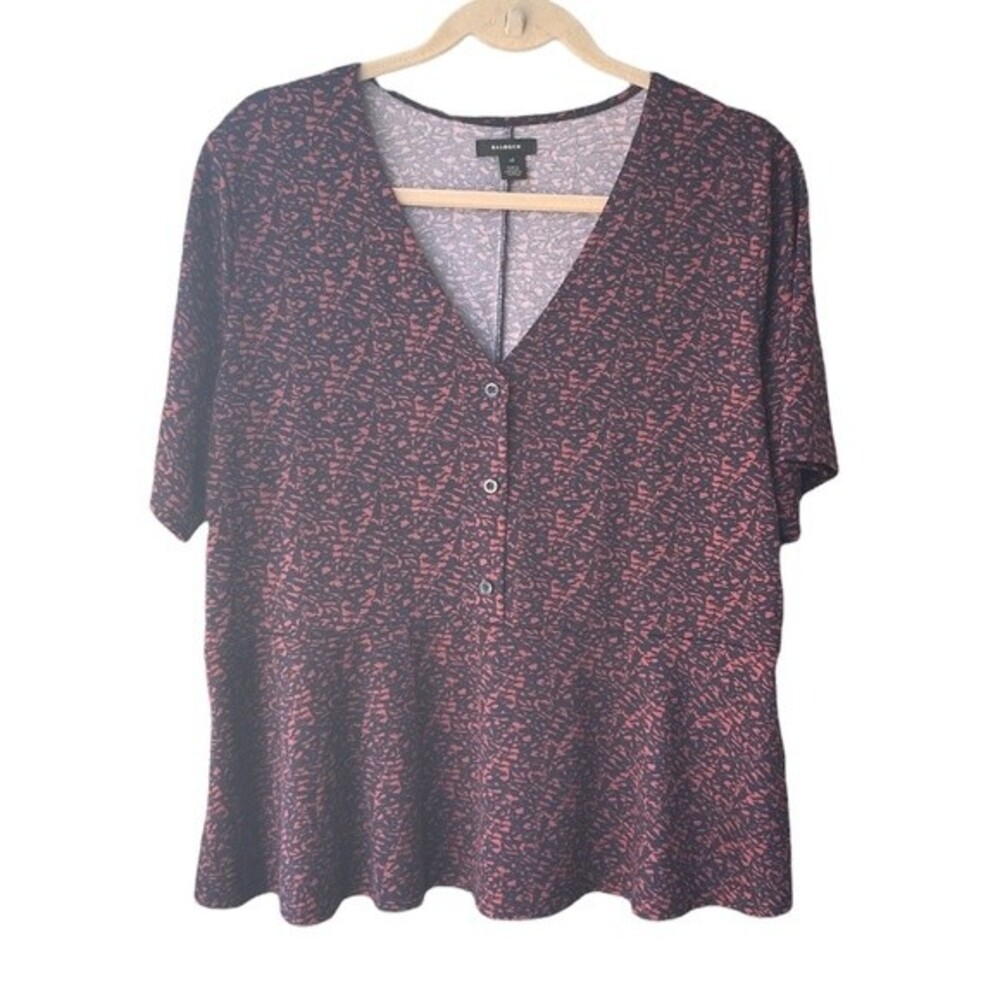 Halogen Drop Waist Tee Pink Black Size XL